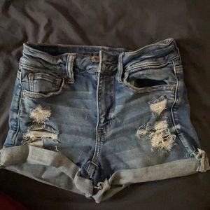 american eagle ripped shorts